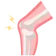 Knee joint icon representing orthopedic and joint replacement treatment in India