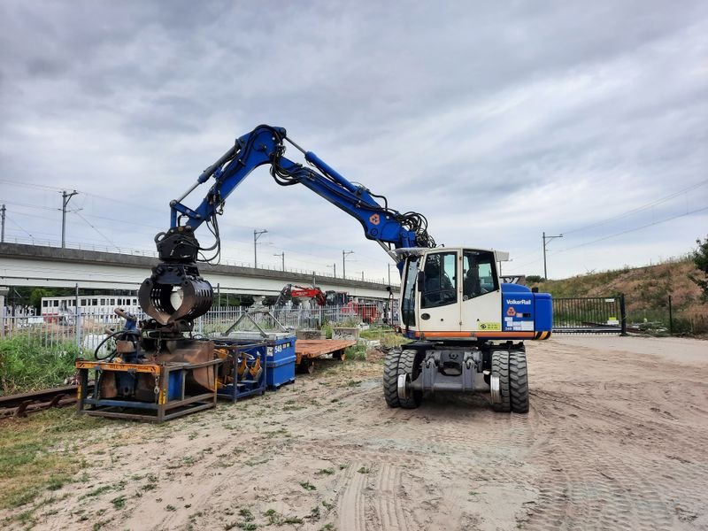 Excavator carrying out earthwork at a construction site