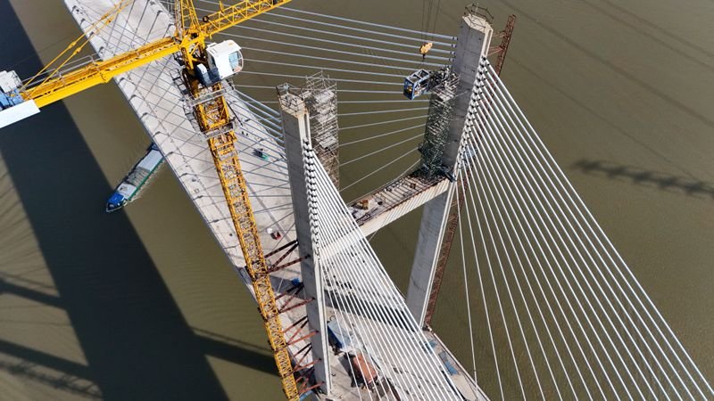 Bridge and civil structure under construction